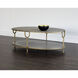 Arya 51 X 31.5 inch Grey / Antique Brass Coffee Table
